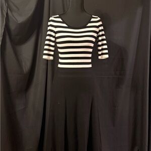 Milly Monochrome Striped Knitwear Dress Size P